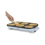 Crepiere electrique weasy - goo60 - crepes et pancakes - 6 emplacements - revetement anti - adhsif - ...