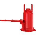 Cric bouteille hydraulique 12t - plage de levage 190 - 370mm - poigne 3 sections - acier rouge