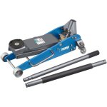 Cric hydraulique en aluminium et acier 2, 5 tonnes roulant rouleur fervi c039 / 25