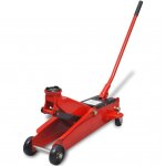 Cric de plancher hydraulique � profile bas 3 tonnes rouge vidaxl