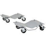 Cric roulant, 2 pi�ces, aide � la man?uvre pour changer les pneus, cric � 4 roues, gris, 40, 5 x 30 x ...