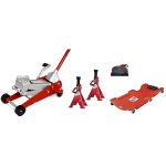 Mw tools - pack cric rouleur 3t � p�dale rapide + chandelles, selle et chariot de visite catset5