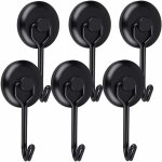 Einemgeld - crochet aimant puissant 14 kg 20d crochet magnetique frigo noir nodyme pivotants aimant ...