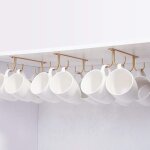 Crochet pour armoire, crochet de rangement en métal sous l'armoire avec 4 vis, set de 3 porte - gobelets, ... Crochet pour armoire, crochet de rangement en métal sous l'armoire avec 4 vis, set de 3 porte - gobelets, ...