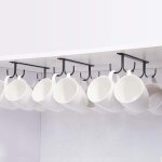 Crochet pour armoire, crochet de rangement en métal sous l'armoire avec 4 vis, set de 3 porte - gobelets, ... Crochet pour armoire, crochet de rangement en métal sous l'armoire avec 4 vis, set de 3 porte - gobelets, ...