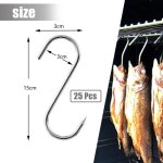 Crochet de boucher, 25 pi�ces crochet de boucher en acier inoxydable, crochet suspendu en forme de s, ...