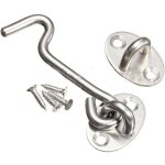 Crochet de cabine en acier inoxydable et loquet � ?illet, tr�s r�sistant, en m�tal, pour porte d'abri ...