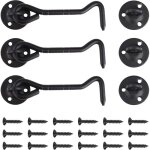 Crochet de cabine noir portail loquet en acier inoxydable avec montage des vis pour l'entrep�t porte ...