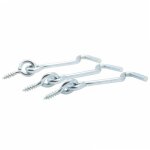 Crochet de contrevent zingu� filet bois viswood 3, 5x50 mm (lot de 3 crochets)