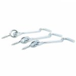 Crochet de contrevent zingu� filet bois viswood 4x60 mm (lot de 3 crochets)