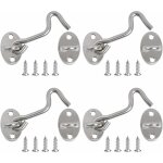 Crochet fermeture porte, 4pcs crochet cabine verrous et boulons pour serrures porte loquet portail support ...