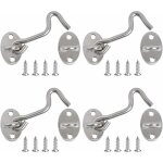 Crochet fermeture porte, 4pcs crochet cabine verrous et boulons pour serrures porte loquet portail support ...