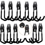 Crochet garage mural 10pc, crochet de rangement, crochet mural en acier avec 3 soudures au lieu de 2 ...