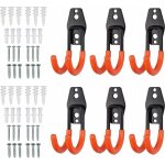 Crochets de garage robustes 6 pcs rangement mural pour garage support de seau en acier à double crochet ... Crochets de garage robustes 6 pcs rangement mural pour garage support de seau en acier à double crochet ...