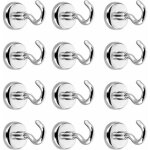Crochets magntiques, crochet aimants, puissant aimant nodyme force d'attraction de 3 - 5 kg (24 pack) ...