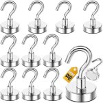 Crochets magn�tiques, pesant plus de 22, 6 kg (50 lbs), aimants de r�frig�rateur puissants, 20 mm de ...
