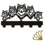 Crochet mural décoratif mural en bois de la faune des loups de la famille wolf crochets muraux porte ... Crochet mural décoratif mural en bois de la faune des loups de la famille wolf crochets muraux porte ...