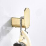 Crochet de peignoir en acier inoxydable bross finition or, crochet de peignoir mural or, crochet de serviette ...