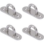 Crochets de plafond en acier inoxydable, lot de 4 supports muraux, plaque � ?il ovale pour chaise suspendue, ...