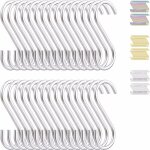 Crochets en s pour suspendre 30 paquets, crochet en acier inoxydable robuste, pour la cuisine, extrieur, ...