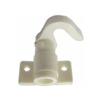 Crochet de tringle espagnolette inférieur blanc Crochet de tringle espagnolette inférieur blanc