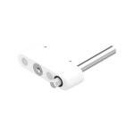 La croisee ds - verrou entreb�illeur � cl�s identiques pour coulissant aluminium 2343 - blanc