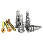 Csparkv - 100pcs vis et chevilles m�tal, cheville pour plaques de pl�tre, chevilles auto foreuses, cheville ...