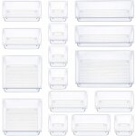 16 pièces organisateur tiroir, 5 tailles boite rangement tiroir, antidérapant organiseur maquillage, ... 16 pièces organisateur tiroir, 5 tailles boite rangement tiroir, antidérapant organiseur maquillage, ...