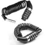Csparkv - 2 pi�ces antivol casque combinaison � 4 chiffres, antivol v�lo extensible jusqu'� 150 cm, cadenas ...