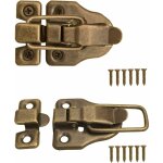 Csparkv - 2 x fermoirs pour coffres, botes, valises, raccords en mtal, design vintage en laiton, lot ...