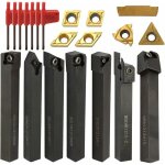 21pcs 12mm porte - outil de tournage tournage en carbure en carbone avec cls pour outil de tour (7 barres ...