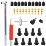 Csparkv - 23pcs demonte valve pneu outil remover pour voiture remplacement, valve core 10pcs, 4 - 1 outil ...