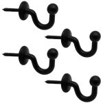Lot de 4 crochets rideaux embrasses de 64mm en mtal noir retenue de rideaux muraux embrasse  rideau ...