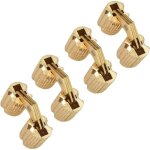 Csparkv - 4 pi�ces charni�res invisibles en laiton, charni�re de baril invisible en cuivre cach� charni�res ...