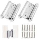 Csparkv - 92mm)2 pcs charni�res porte en acier inox paumelle porte de doule action charniere meuble anti ...