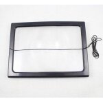 Csparkv - a4 pleine page loupe de lecture loupe avec 4 led lampe lentille de grossissement 3x