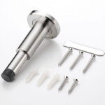 Csparkv - acier inoxydable 304 r�glable extra - long arr�t de porte en caoutchouc protection poignee ...