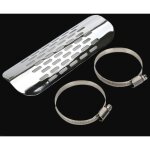 Argent bouclier thermique de protection d'chappement, couvre - calandre de tuyau de tuyau de silencieux ...