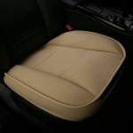 Beige coussin de sige de voiture housse de sige pu en cuir et bambou mat pad