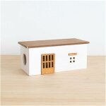 Cable organizer box cable storage box wooden hidden cable protector creative tv computer cable and power ...