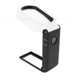 Loupe de lecture 25 x 10 x loupe grossissante claire loupe de poche pliable 7 led loupe de lecture ...