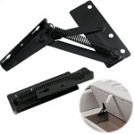 Csparkv - noir 2 pi�ces. ferrures levage ressort raccord de charni�re - support � rabat charni�res d'armoires ...