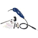 Ctm1017 outil rotatif multifonction 160w ? avec statif rglable, arbre flexible de 107 cm, 2 pinces (2, ...