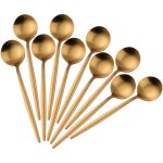 Cuill�res � caf� dor�es, cuill�res � caf� en acier inoxydable, mini cuill�res � g�teau polies miroir ...