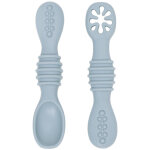 Cuill�re en silicone pour b�b�, 2pcs cuill�res b�b� apprentissage ustensile d'apprentissage adapt� � ...