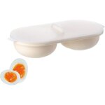 Cuiseur  oeufs micro - ondes, cuiseur  oeufs double tasse, moule  ?ufs, fabricant doeufs pochs, antiadhsi ...