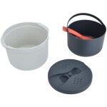 Cuiseur � riz micro - ondes 2l de qualit� alimentaire pp mat�riel riz cuill�re couvercle passoire vapeur ...