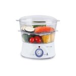 Cuiseur vapeur � 2 r�cipients et un r�cipient sp�cial pour le riz. capacit� 5 litres, 400w