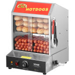 Cuiseur a vapeur hot - dogs, 27l, machine a vapeur hot - dogs a 2 niveaux, temperature 30� a 85�, chauffe ...