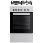 Cuisini�re gaz 60l 4 feux blanc - beko - fss53011dw